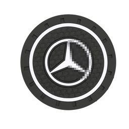 thumbnail for Car Water Coaster, Car Cup Slot Mat, Round Silicone Car Interior Supplies, Universal Car Logo, Anti-Slip Coaster Wholesale
