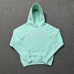 thumbnail for Cross-Border Trendy Brand New Embroidered Letters Hip-Hop Plus Velvet Pullover Hooded Sweatshirt and Sweatpants High Street Loose Casual Suit