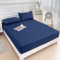 thumbnail for Cross-border padded sheet, washed cotton, four-season mattress cover, Simmons protective cover, dirt and dust cover, foreign trade wholesale