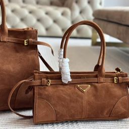 thumbnail for Internet Celebrant Casual All-match Belt Buckle Suede Vintage Underarm Bag High-grade Texture Niche Portable Crossbody Bag