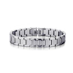 thumbnail for Comes with packaging new high-end titanium steel crocodile bracelet men's accessories adjustable stainless steel crocodile bracelet