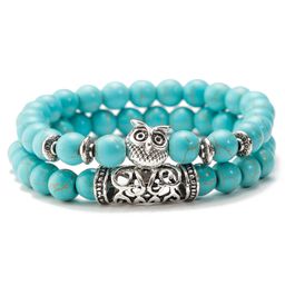 thumbnail for 速卖通爆款 多色可选猫头鹰天然石手链外贸热销套装手链 电商货源