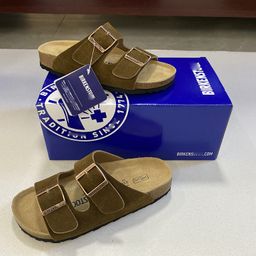 thumbnail for McProm Buckle Flat Cork Slippers Beach Bocken Half Slippers Men&#039;s and Women&#039;s Couples Sandals Summer Buckle Bucken