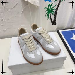 thumbnail for in stock 25 High Version Cowhide Vintage German Training Shoes Men&#039s and Women&#039s White Shoes Leather Soft Leather Couple Forrest Gump Training Board Shoes