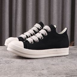 thumbnail for Tênis esportivos de sola grossa 888, tênis de cano baixo que aumentam a altura para mulheres e homens, sapatos modernos com cadarços grossos e lona para o outono.