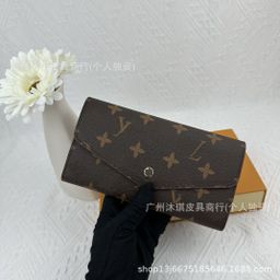 thumbnail for Foreign Trade Hot-Selling Classic Fashion Wallet Long Style 80% off Genuine Leather Large Clip Coin Purse Wallet
