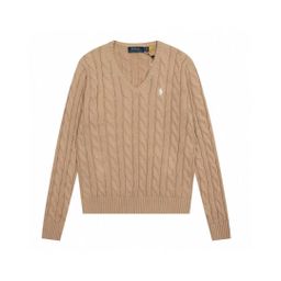 thumbnail for Sweep code ~ pony embroidery logo retro hemp flower knitted sweater pullover sweater women&#039s support generation hair