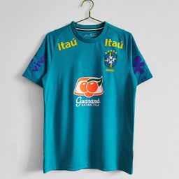 thumbnail for Camisa retrô clássica multisséries do Brasil Neymar Ronaldo versão torcedor manga curta uniforme de futebol titular