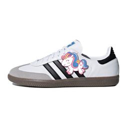 thumbnail for Putian Shoes Samba Moral Training Shoes Pure Original Clover Men&#039;s and Women&#039;s Adidas White Shoes Sports Shoes White and Black Casual Sneakers
