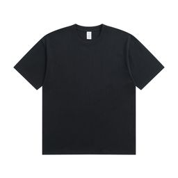 thumbnail for 32 Count Double Yarn 250g Pure Cotton T-Shirt Men&#039s Summer Versatile Heavy Short-Sleeved Pure Color White Loose Combed Cotton T-Shirt