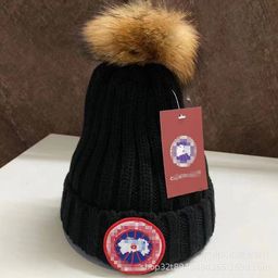 thumbnail for Winter Korean Style Casual Cold Hat Women&#039s Cold-proof Warm Knitted Hat Raccoon Fur Ball Ski Wool Hat Thickened Ear Protection Hat