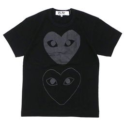 thumbnail for Japanese-Style Trendy Brand Round Neck Short-Sleeve Cross-Border Heart Design Loose T-Shirt Casual Printed Export Short-Sleeve