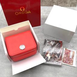 thumbnail for in stock Omijia Red Universal Watch Box Counter Watch Storage Box Full Set Packaging Box