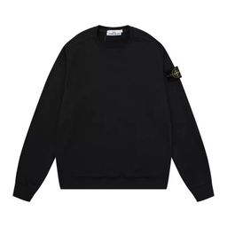 thumbnail for Customized cross-border foreign trade classic STONE island solid color crew neck badge long sleeve sweatshirt island couple correct version