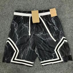 thumbnail for New American shorts, contrasting stripes, casual breathable basketball sweatpants, comfortable running training, loose mesh trend
