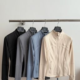 thumbnail for Cross-Border Al0 Stand-Up Collar Jacket for Women, Classic Slim-Fit Yoga Wear, High-Elastic Breathable Quick-Dry Top