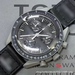 thumbnail for New cross-border men's fashion hot moon mercury co-branded planet space casual chronograph six-pin quartz watch