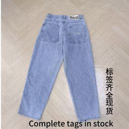 thumbnail for European and American street BIGBOY big boy jeans y2k hip hop cartoon pattern embroidery loose trousers wide leg tide