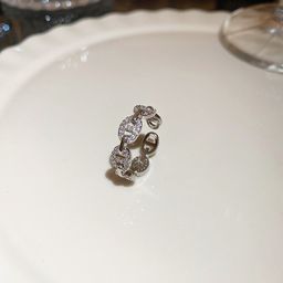 thumbnail for Korean INS triangle zircon opening ring niche creative versatile index finger ring temperament light luxury luxury high-end accessories