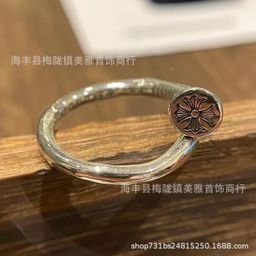 thumbnail for European and American fashion brand Croix punk style Thai silver alloy ring couple vintage Thai silver cross ring index finger ring