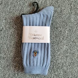 thumbnail for Queen Mother West double needle color women's medium cotton socks small Saturn embroidery loose pile socks trendy brand socks wholesale