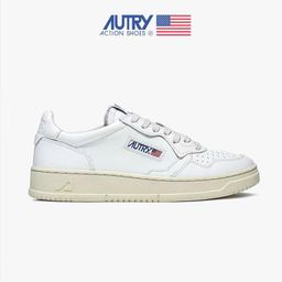 thumbnail for AUTRY ~ Genuine Leather White Shoes Women&#039s Color Matching Casual Board Shoes Men&#039s ins Fashion All-match Trendy Women&#039s Shoes Lace-up Sports Style