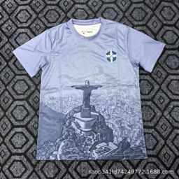 thumbnail for Football Jersey 2022 World Cup Brazil Co-Branded Jersey Italy 125Th Anniversary Short-Sleeved Single Top Team