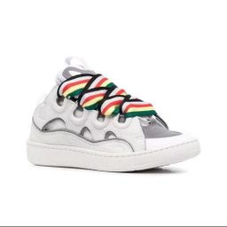 thumbnail for Cross-Border New Lanvin Men&#039s and Women&#039s Leather Patchwork Lace-Up Curb Sports Casual Shoes Retro Sneakers Cross-Border Dad Shoes