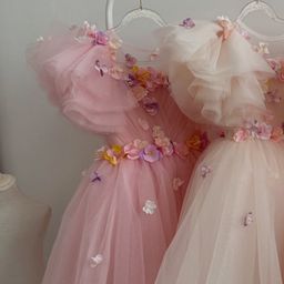 thumbnail for Girls' floral dresses, mid-size princess dresses, children's tulle sleeveless puffy dresses, European and American style cross-border dropshipping