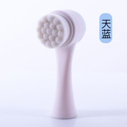 thumbnail for Pincel de maquiagem de silicone, escova de limpeza facial, instrumento 3d, dupla face, escova de lavagem manual, escova de limpeza, limpa os poros