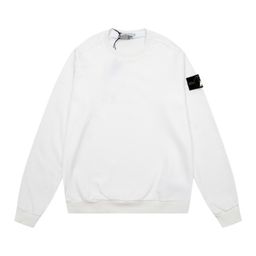 thumbnail for Cross-border classic STONE crew neck plush badge long sleeve sweatshirt unisex island couple correct version