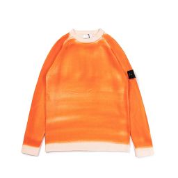 thumbnail for New Casual Pullover Round Neck Sweater Men's Fashion Sweater Hand Dyed Craft Loose