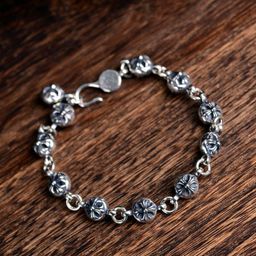 thumbnail for Quan Zhilong&#039;s American Cross Bracelet for Men and Women Trendy Crow Fashion Couples Retro High-grade Niche Bracelet