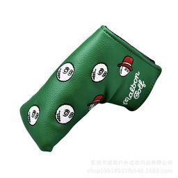 thumbnail for 高尔夫个性帽子刺绣直条推杆套L形帽套个性一字型杆头球头保护套