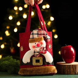 thumbnail for Ming Crown Christmas Decorations Christmas Eve Gift Bag Candy Gift Bag Doll Tote Christmas Party Gift