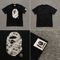 thumbnail for Trendy Brand BAPE Co-branded Half-sleeved TEE Top Unisex Camouflage High-grade Loose Short-sleeved T-shirt