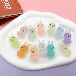 thumbnail for Douyin luminous Miffy rabbit creative three-dimensional handmade DIY jewelry accessories resin cream glue ornament pendant wholesale