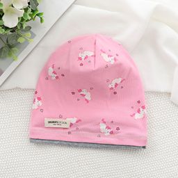 thumbnail for Gorro holgado de una sola capa con bloques de color para niños, gorro tipo jersey para bebés a prueba de viento para primavera y otoño, gorro estampado para niños y niñas, novedad de 2025.