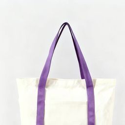 thumbnail for Cross-border color splicing canvas bag custom printed logo three-dimensional shopping bag hand-to-hand canvas tote bag