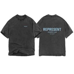 thumbnail for REPRESENT ICON American Skull Distressed Vintage Doberman Pinscher Print High Street Shark Short Sleeve Men's T-Shirt