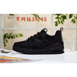 thumbnail for 新款L四叶草欧洲站黑网钻运动高奢鞋男女款厚底增高鞋V面包鞋