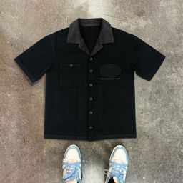 thumbnail for 2024 American retro short-sleeved shirt cross-border independent station Amazon 3D digital printing new V-neck shirt