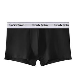 thumbnail for New Style Solid Color Simple Men's Underwear with Letter Waistband, Men's Boxer Briefs, Youth Student Shorts, Direct Sales from the Manufacturer