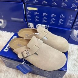 thumbnail for BK Birkenth Shoes Real Cow Leather Slippers Baotou Half Slippers Spring and Autumn Slippers for Lazy Men and Women with Cork Birkenth Shoes