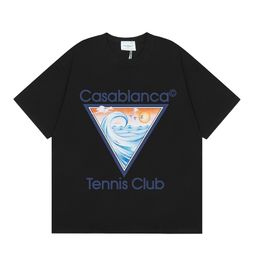 thumbnail for Camiseta de manga curta folgada unissex com estampa do logotipo Casablanca, lançamento de verão transfronteiriço, tendência 3