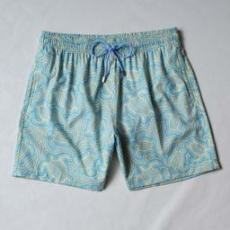 thumbnail for European and American swim trunks men's summer with triangle inner net for water beach pants swim trunks stretch waterproof quick-drying shorts