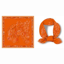 thumbnail for 53cm Vintage Animal World Women's Faux Silk Small Square Scarf Versatile Printed Neck Scarf Foreign Trade Cross-Border Silk Scarf Wholesale