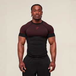 thumbnail for GYMSHARK FITNESS TOPS MEN'S CASUAL RUNNING QUICK-DRYING BREATHABLE TIGHTS SHORT SLEEVE T-SHIRT MEN'S MUSCLE SHARK