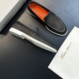 thumbnail for European station holy owner's new men's shoes high-end leather flat Italian casual loafers one-foot men's shoes ST