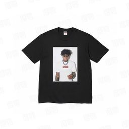 thumbnail for Street American Fashion Brand BOX Short tee Milan Cross Smoke Classic Letter Short-sleeved T-shirt Loose Men and Women